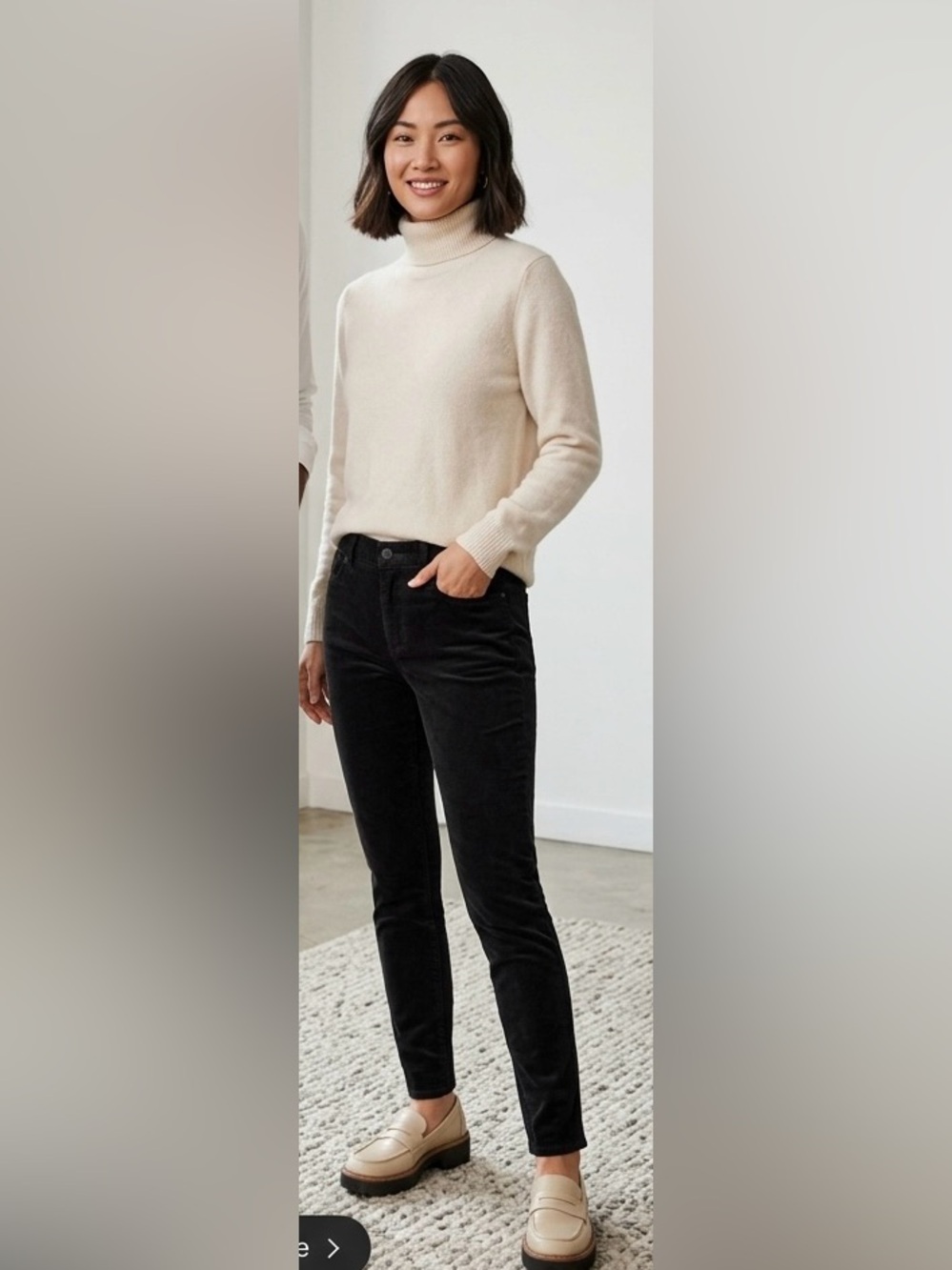 Juicy Couture Black corduroy Straight-Leg Women's Jeans